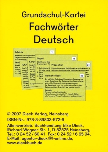 Fachwörter Deutsch